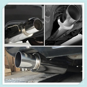 Xe exhaust muffler ban đầu bạc Thép không gỉ ống xả đầu vào 2.5 ''Outlet 4'' cho HKS - Product Image 6