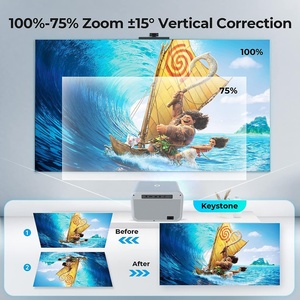 Nhà rạp mini xách tay Android thông minh Pro chiếu 4K 1080p LED TV lumens HDMI <span class=keywords><strong>AV</strong></span> video chiếu với wifi nhà máy Outlet - Product Image 3