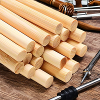 Dtmasao 1/4 x 17,5 pouces, 25 bâtons et tiges en bois brut durables – pour l'artisanat et les bricoleurs