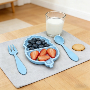 Plato de Silicona con Diseño de Maíz para Bebés, Vajilla Infantil Resistente y No Tóxica - Product Image 6