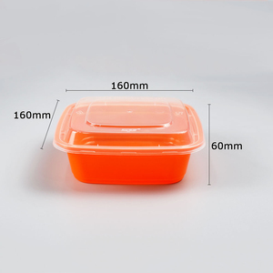 ชามสลัดพลาสติกพร้อมฝาปิด,กล่องซูชิแบบใช้แล้วทิ้งทำจากพลาสติกทรงสี่เหลี่ยมสำหรับใส่สลัดผลไม้เข้าไมโครเวฟได้ - Product Image 6