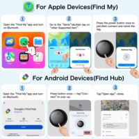 Traceur intelligent en gros, mini balise anti-perte compatible avec Apple Google Find My pour clés, portefeuille, vélo
