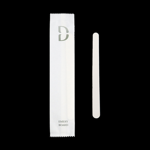 Wholesale Best-Selling Hotel Amenities Full Color Printing OEM Disposable Supplies Set Nail Files Wooden Emery Customizable