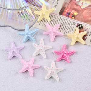 100 mini-décorations étoiles de mer en résine, breloques <span class=keywords><strong>pour</strong></span> slime, cabochons <span class=keywords><strong>pour</strong></span> coques de téléphone DIY, épingles à cheveux, boîtes de rangement, pièces de modèles et motifs - Product Image 2