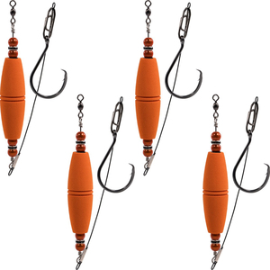 4 PCS/Pack Catfish Float Rig EVA Material Fishing Bobbers Popping with Swivel and Circle Hooks Floats Rattling Cork Catfish Gear - Product Image 4