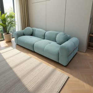 Conjunto de Sofá Seccional Moderno Estofado, Sofá Confortável, Embalagem Compactada a Vácuo, Mobiliário para Sala de Estar - Product Image 5
