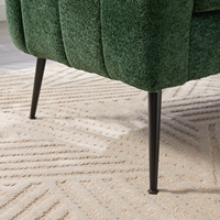 Fauteuil de lecture M Premium en chenille, moderne et confortable, avec structure en bois massif et pieds en métal – Fabrication usine