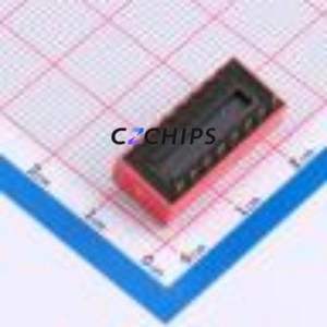 2.54-8P CJPB-H DIP Switch Through hole Component (THT) Switch Flat Toggle, Raised Type Single Pole Single Throw 8 PC Pin - Product Image 2