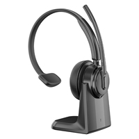 Headset Kantor Single Ear 5.3 dengan Smart ENC Dual Mic Beamforming untuk Komunikasi yang Jernih