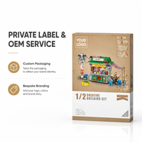Blocs de construction personnalisés Scène de rue chinoise - Kit de stand alimentaire DIY - Jouet de construction - Mini modèle - Cadeau éducatif pour enfants - OEM