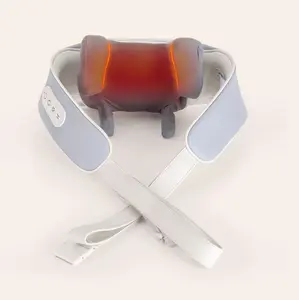 Masajeador Shiatsu de cuello y espalda con calor calmante, masajeador eléctrico de tejido profundo 3D para cuello y hombros para aliviar el dolor muscular corporal