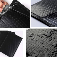 Enveloppe à bulles noire personnalisée, économique, en gros, avec logo, sac à bulles matelassé avec couleurs glamour