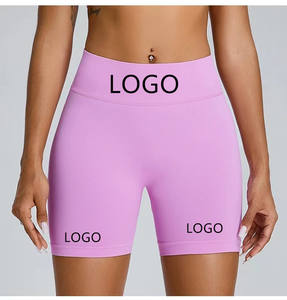 Pantalones cortos de gimnasia personalizados gratis para mujer, pantalones cortos de yoga para correr para mujer, pantalones cortos de entrenamiento de cintura alta para mujer - Product Image 3