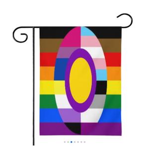 Jual promo LGBTQIA bendera pelangi taman tahan air dua sisi Digital dicetak pengiriman cepat - Product Image 1