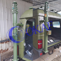 Mât télescopique en alliage d'aluminium à manivelle OKAF 6M 8M pour camions, camping-cars, véhicules tout-terrain, montage CCTV, antenne, tour d'éclairage, caméra, 20kg