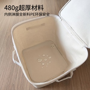 Wabi Sabi All Cotton <b>Storage</b> Box Rectangle Large Capacity <b>Clothes</b> Organizer For Wardrobe Quilt Solid Color - Product Image 2