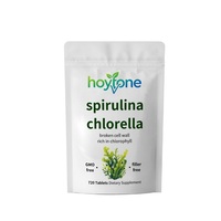 Comprimés de spiruline et de chlorelle à marque privée OEM, à paroi cellulaire brisée, superaliment pour le soutien immunitaire et la vitalité