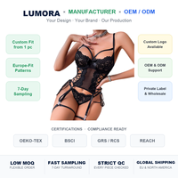 Ensemble de lingerie féminine ODM Europe-Amérique, en maille et dentelle, transparent, avec charme et séduction, style uniforme de flirt, et string de tentation