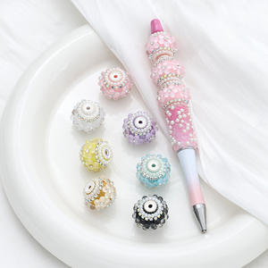 Cuentas de Lucite con Pedrería Nepalí, Diseño de Flor de Cinco Pétalos, Coloridas, Venta al por Mayor para la Fabricación de Joyería y Bolígrafos con Cuentas, Éxito de Ventas 2025 - Product Image 1