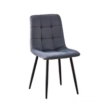 Chaise de salle à manger en métal de style traditionnel, écologique, rembourrée en velours, plusieurs couleurs, prix de gros usine, mobilier de maison