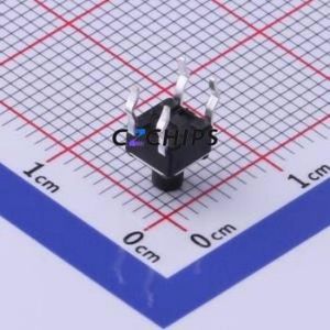 TS-1009-AR05516 Tactile Switch Through hole-4P,4.5x4.5mm Switch Single Pole Single Throw Round Button 1.6N Through Hole - Product Image 2