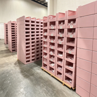 Bac de tri en plastique ondulé PP à ouverture frontale, taille personnalisée, empilable et pliable pour l'entreposage et le tri des vêtements