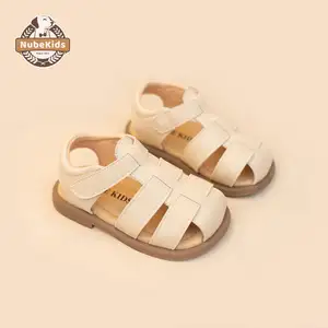 Prime Quality Retro Style Korean Version Kids Sandals Retro Woven Hollow Out Beach Shoes Sandals For Boy Girls