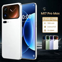 Smartphone M17 ProMax Écran HD 7,3 pouces Batterie 7800 mAh Processeur Deca Core 108MP Double SIM LTE CDMA Déverrouillage Facial Version Globale Vente Chaude en Gros