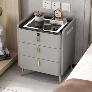 Thông minh cạnh giường ngủ bảng phòng ngủ đồ nội thất không dây usbchargingstoragechestsolidwood cạnh giường ngủ tablebluetooth Loa không dây sạc - Product Image 4