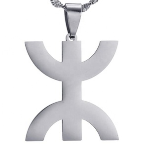 Pendentif symétrique en acier inoxydable Yiwu Aceon, motif africain berbère <span class=keywords><strong>kabyle</strong></span> amazigh, découpe laser, symbole Afrique Berbères - Product Image 3