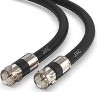 Conector de Compresión para Cable Coaxial RG6 de Cuádruple Blindaje, Adaptador Metálico Roscado RG6 Quad para Redes de Banda Ancha CATV