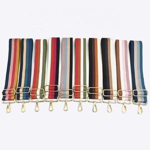 Meetee B-J034 5cmキャンバスウェビングカラーストライプリボン減圧調節可能なハンドバッグストラップ - Product Image 2