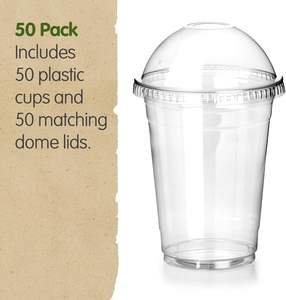 Couvercle de gobelet en plastique jetable transparent à paroi simple, imprimé UV personnalisé, écologique, 12-24 oz, pour thé au lait à bulles Boba – Prix usine - Product Image 3