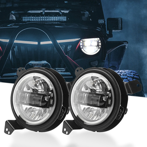 Faro de Halo redondo LED negro 5700K luz led para coche Ojos de Ángel 9 pulgadas faro LED <span class=keywords><strong>King</strong></span> <span class=keywords><strong>Kong</strong></span> - Product Image 2