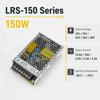 LEYU LRS-150 Serisi 150W Tek Çıkışlı Anahtarlamalı Güç Kaynağı 12V 15V 24V 36V 48V DC Çıkışlı AC-DC Endüstriyel Otomasyon için