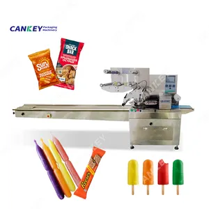 Automatic Commercial Popsicle Wrapping Ice Lolly Candy Packing Tube Food Snack Packaging Machine