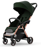 Poussettes de style landau 3-en-1 avec sacs de maman poussette à roulettes une étape pliante poussée bidirectionnelle chaise à pousser haute vue