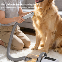 Nouveau kit de toilettage pour animaux de compagnie 4-en-1 écologique et moderne : souffleur, aspirateur, tondeuse et éliminateur de poils pour chiens et chats