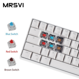 MRSVI 61 Teclas Cool Colorful RGB Backlight <span class=keywords><strong>RK61</strong></span> Gaming <span class=keywords><strong>Keyboard</strong></span> Fábrica ergonómica Teclados inalámbricos mecánicos Precio de fábrica - Product Image 4