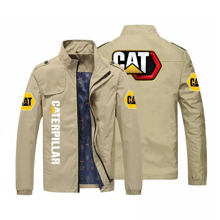 European and American cross-border new car logo printing men's standing collar jacket