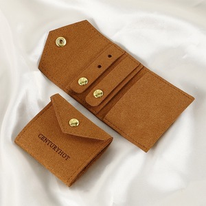 กระเป๋าใส่เครื่องประดับแบบพกพาสุดหรูอเนกประสงค์ ทำจากไมโครไฟเบอร์ ขนาดเล็ก สำหรับเดินทาง พร้อมปุ่มปิด  รับทำโลโก้ตามสั่ง เหมาะสำหรับเป็นของขวัญ - Product Image 4