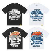 T-shirt unisexe ALOCS à manches courtes en tricot respirant et écologique, motif COUGH SYRUP, style streetwear, 100 % coton pour homme