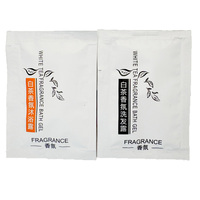 Kit de Sachets de Gel Douche et Shampoing Jetables Sans Silicone, Qualité Cosmétique, Parfum Thé Blanc, pour Hôtels, Voyages, Fournitures pour Clients, OEM ODM Personnalisé