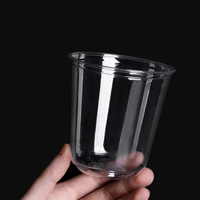 FULING Gobelet en plastique transparent en forme de U pour smoothie Vasos Plastico Gobelet Boba jetable