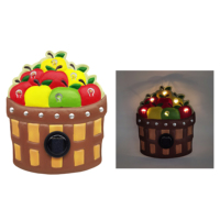 Lampe décorative d'extérieur en métal, à énergie solaire, étanche et résistante aux intempéries, motif fruits éclos mignons, artisanat artistique