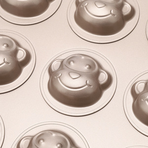 Non Stick Monkey Face Cake Mold 6 Cavity Baking Pan For Muffin Oven Use - Product Image 4