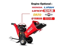 Broyeur de branches à moteur à essence Doright China Forestry 7HP, broyeur de bois, machine à broyer le bois à vendre