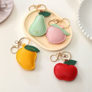 Llavero de cuero con diseño de mango, bonito y de moda, para coche, comida, juguete, muñeca, colgante para hacer joyas, sublimación, regalo para mujer - Product Image 2