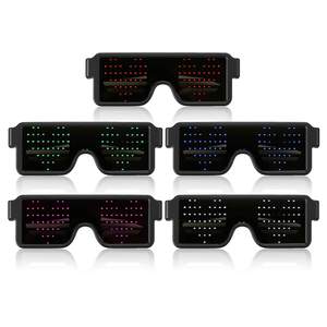 Fashion Smart Wireless <b>LED</b> Eye Glasses with App Control <b>Micro</b> USB Charging Glow in Dark <b>Lights</b> for Parties - Product Image 1