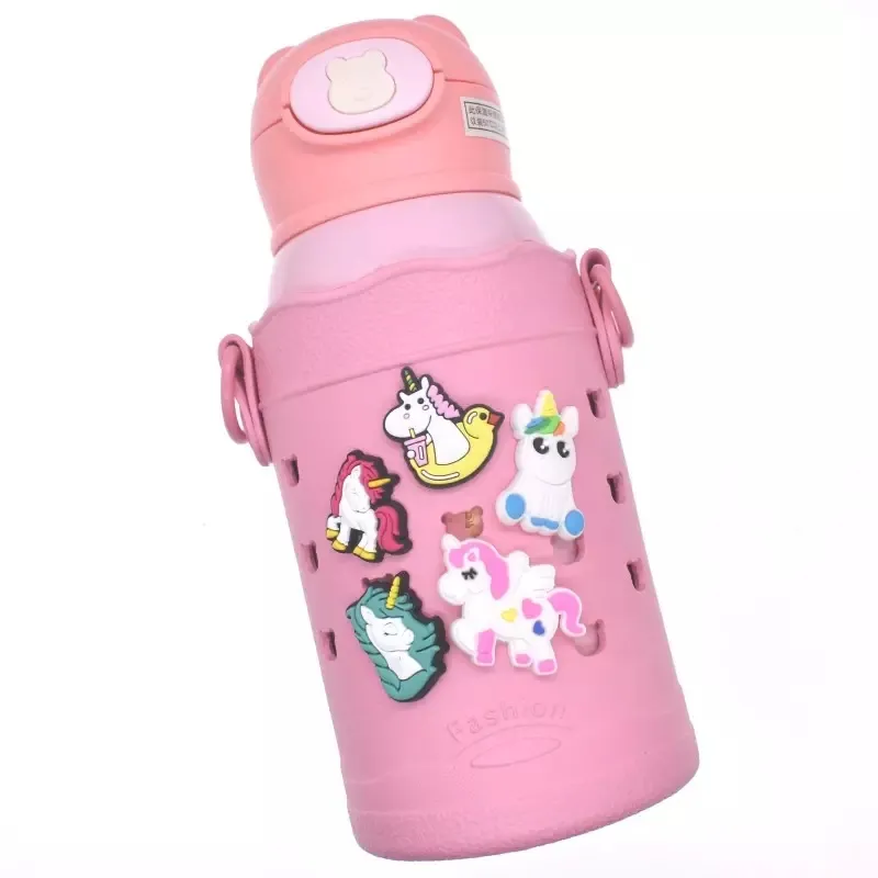 Wholesale Unicorn Series Cute Cartoon Decorations Bottle decorations Accessories Fit for kids vacuum cups